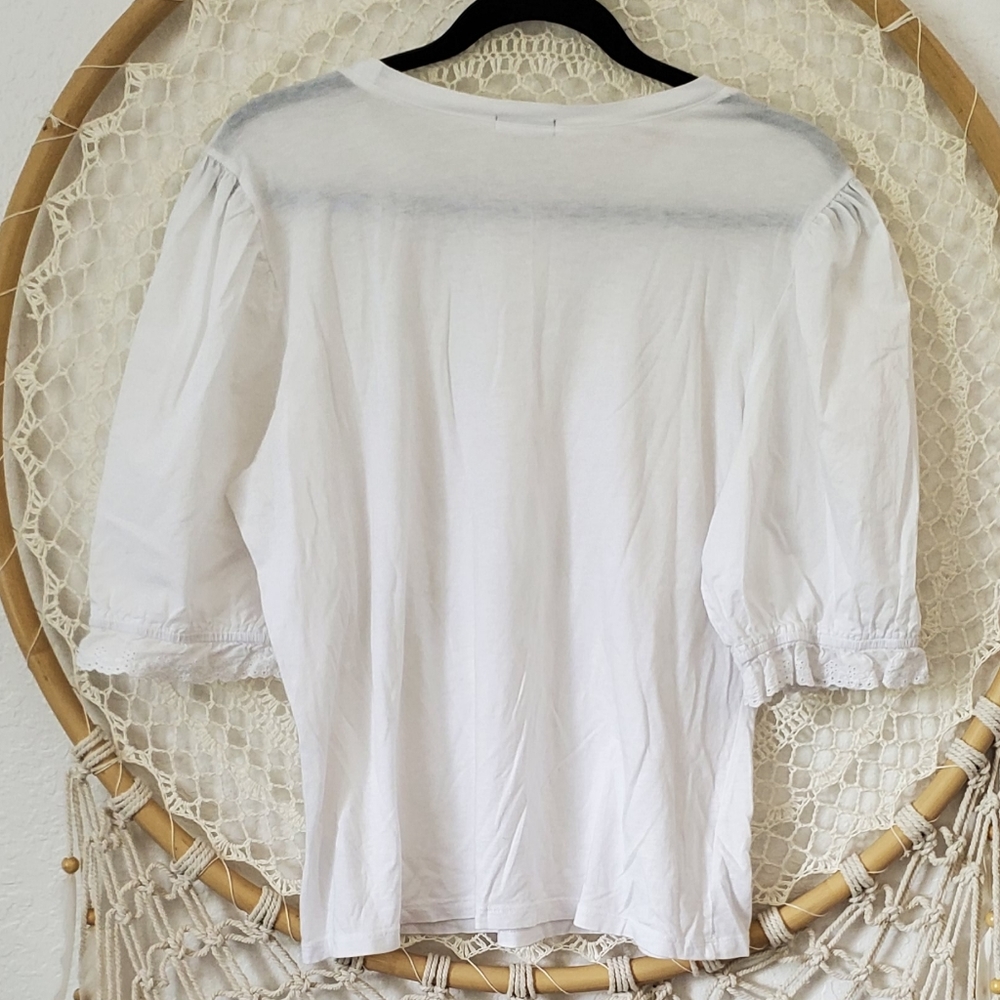 Rails Laurel Puff Sleeve Top In White - Picture 6 of 10